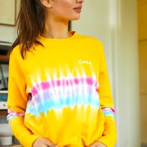 Spiritual Gangster Tie Dye Love Sweater Large